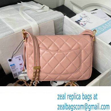 Chanel Lambskin & Gold-Tone Metal Small Flap Bag AS4353 Pink 2023